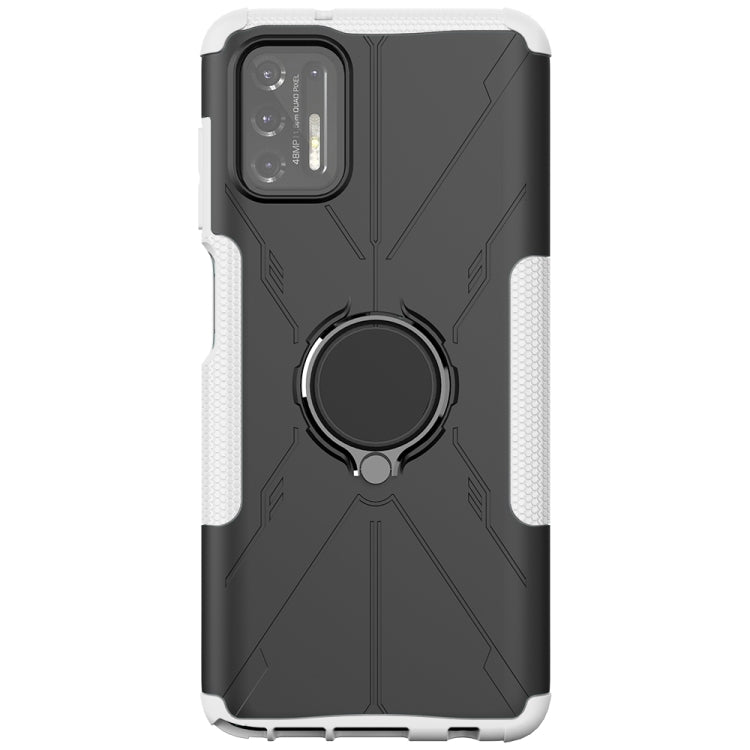 For Motorola Moto G Stylus (2021) Machine Armor Bear Shockproof PC + TPU Protective Case with Ring Holder