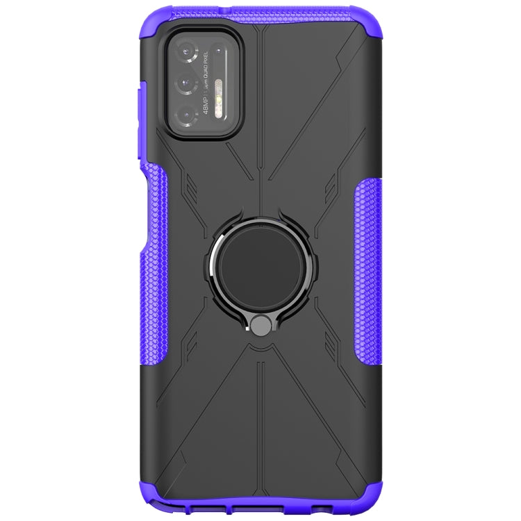 For Motorola Moto G Stylus (2021) Machine Armor Bear Shockproof PC + TPU Protective Case with Ring Holder