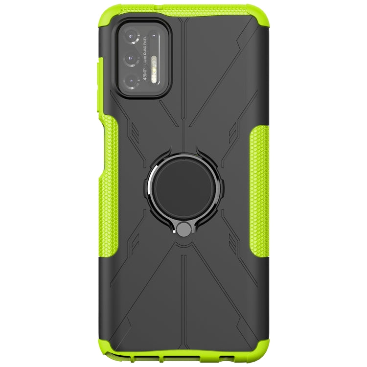 For Motorola Moto G Stylus (2021) Machine Armor Bear Shockproof PC + TPU Protective Case with Ring Holder