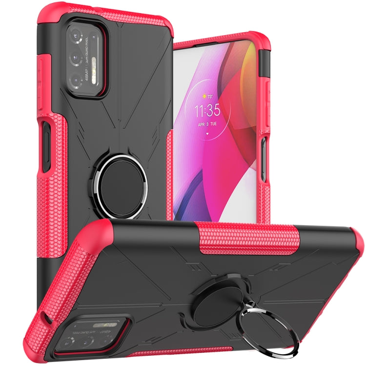 For Motorola Moto G Stylus (2021) Machine Armor Bear Shockproof PC + TPU Protective Case with Ring Holder