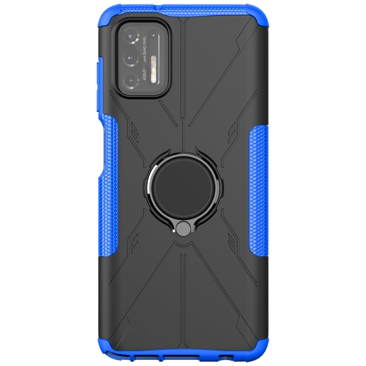 For Motorola Moto G Stylus (2021) Machine Armor Bear Shockproof PC + TPU Protective Case with Ring Holder