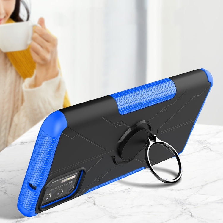 For Motorola Moto G Stylus (2021) Machine Armor Bear Shockproof PC + TPU Protective Case with Ring Holder