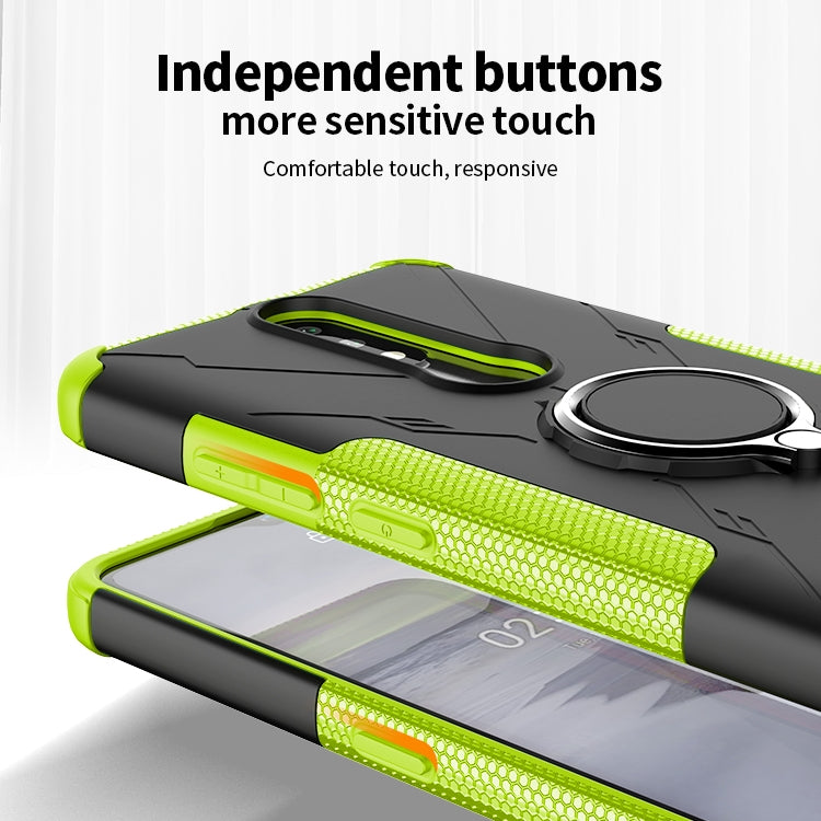 For Nokia 2.4 Machine Armor Bear Shockproof PC + TPU Protective Case with Ring Holder