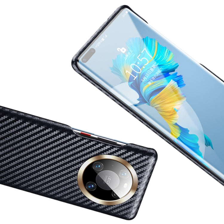 For Huawei P40 Carbon Fiber Leather Texture Kevlar Anti-fall Phone Protective Case