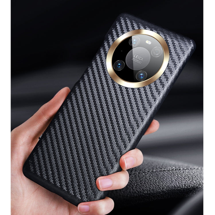 For Huawei P40 Carbon Fiber Leather Texture Kevlar Anti-fall Phone Protective Case
