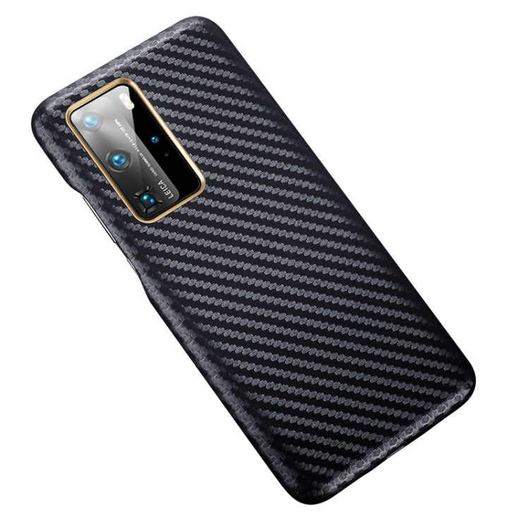 For Huawei P40 Pro Carbon Fiber Leather Texture Kevlar Anti-fall Phone Protective Case