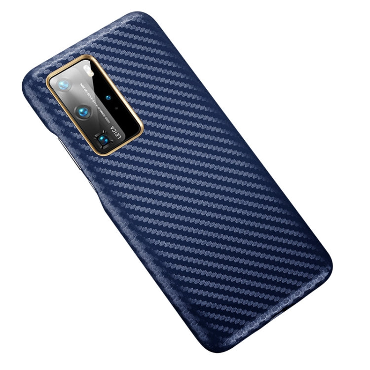 For Huawei P40 Pro Carbon Fiber Leather Texture Kevlar Anti-fall Phone Protective Case