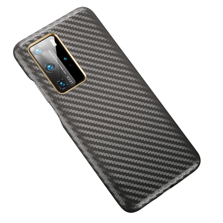 For Huawei P40 Pro Carbon Fiber Leather Texture Kevlar Anti-fall Phone Protective Case