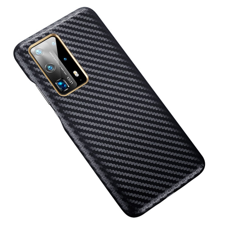 For Huawei P40 Pro+ Carbon Fiber Leather Texture Kevlar Anti-fall Phone Protective Case