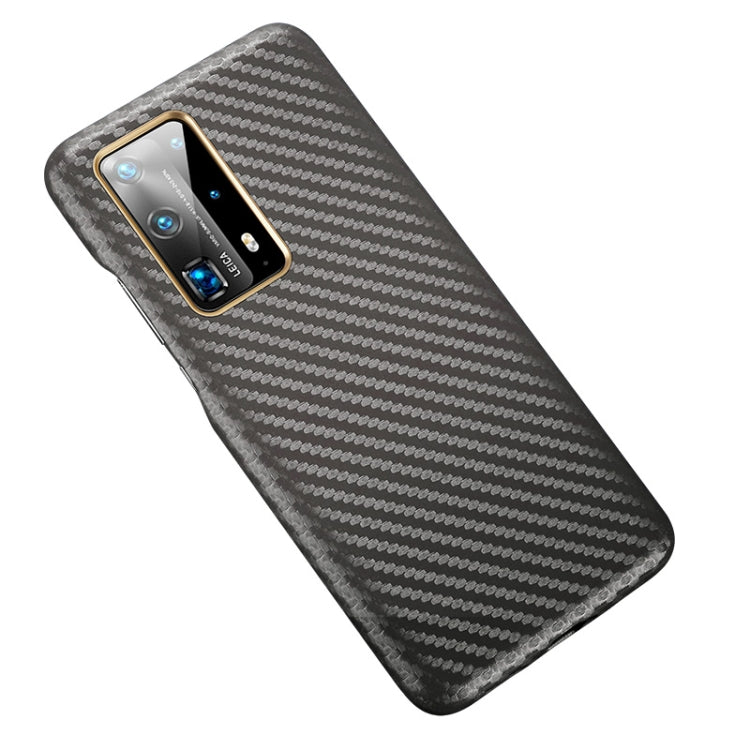 For Huawei P40 Pro+ Carbon Fiber Leather Texture Kevlar Anti-fall Phone Protective Case