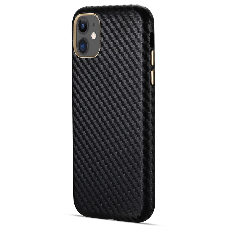 For iPhone 11 Carbon Fiber Leather Texture Kevlar Anti-fall Phone Protective Case