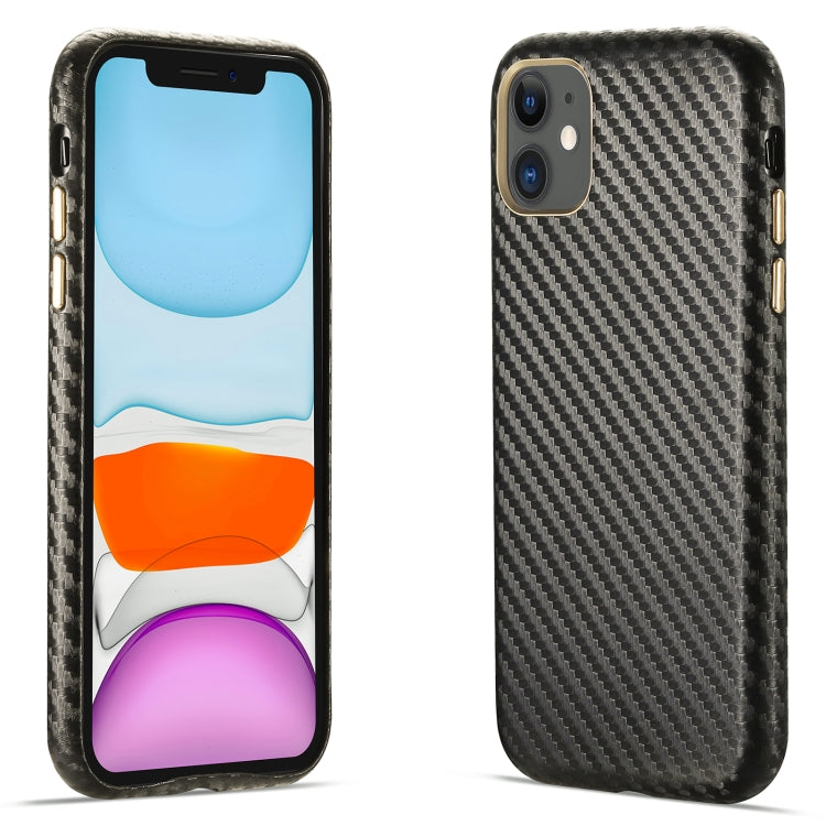 For iPhone 11 Carbon Fiber Leather Texture Kevlar Anti-fall Phone Protective Case