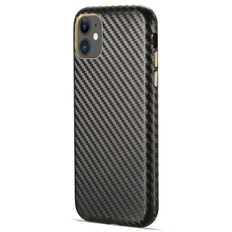 For iPhone 11 Carbon Fiber Leather Texture Kevlar Anti-fall Phone Protective Case