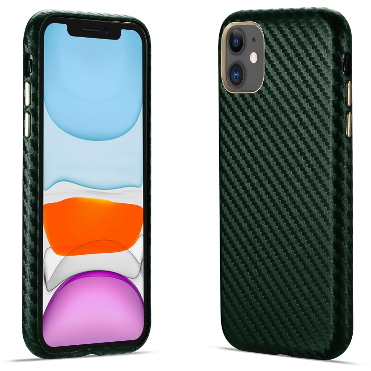 For iPhone 11 Carbon Fiber Leather Texture Kevlar Anti-fall Phone Protective Case
