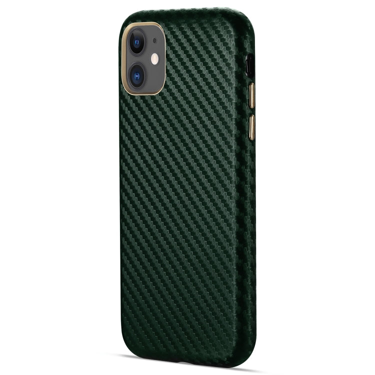 For iPhone 11 Carbon Fiber Leather Texture Kevlar Anti-fall Phone Protective Case