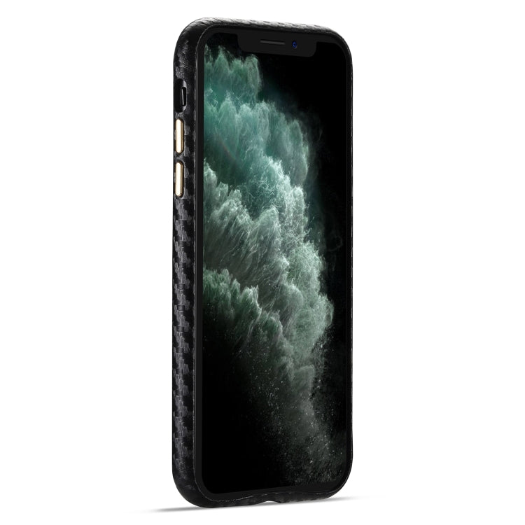 For iPhone 11 Pro Carbon Fiber Leather Texture Kevlar Anti-fall Phone Protective Case
