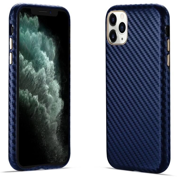 For iPhone 11 Pro Carbon Fiber Leather Texture Kevlar Anti-fall Phone Protective Case