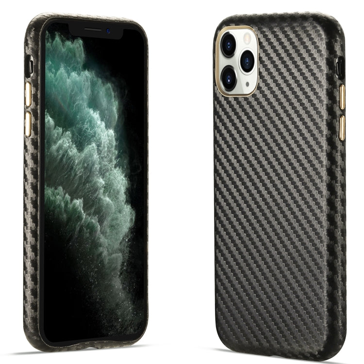 For iPhone 11 Pro Carbon Fiber Leather Texture Kevlar Anti-fall Phone Protective Case