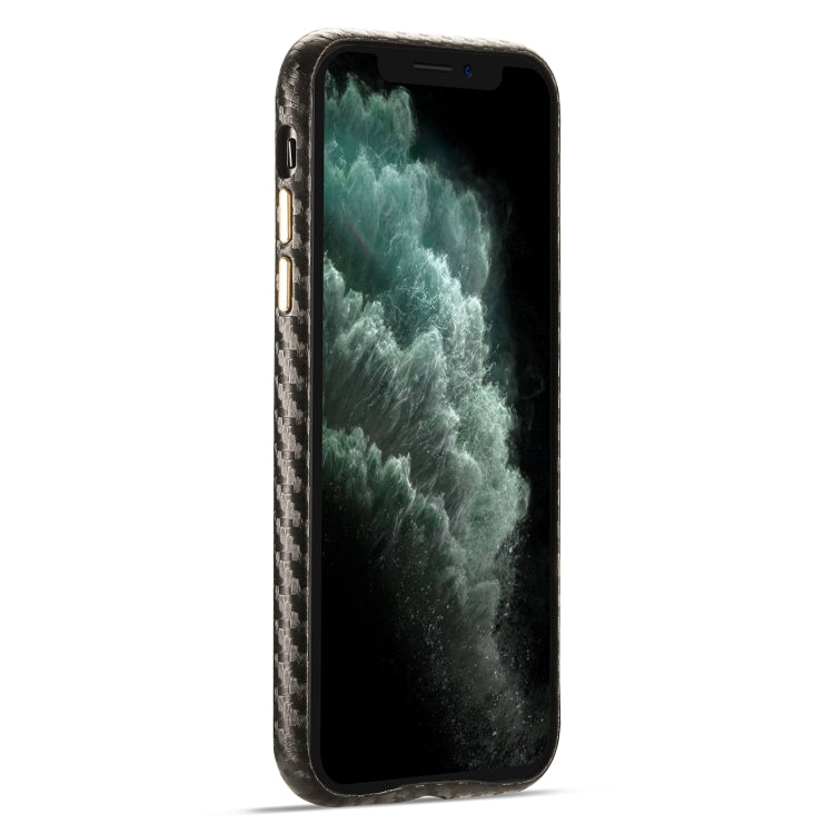 For iPhone 11 Pro Carbon Fiber Leather Texture Kevlar Anti-fall Phone Protective Case