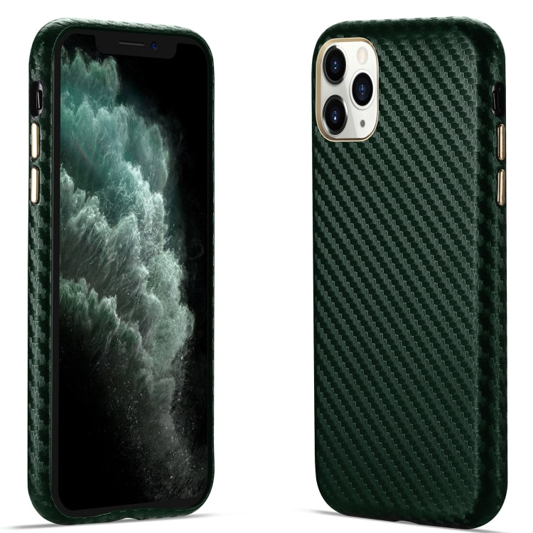 For iPhone 11 Pro Carbon Fiber Leather Texture Kevlar Anti-fall Phone Protective Case