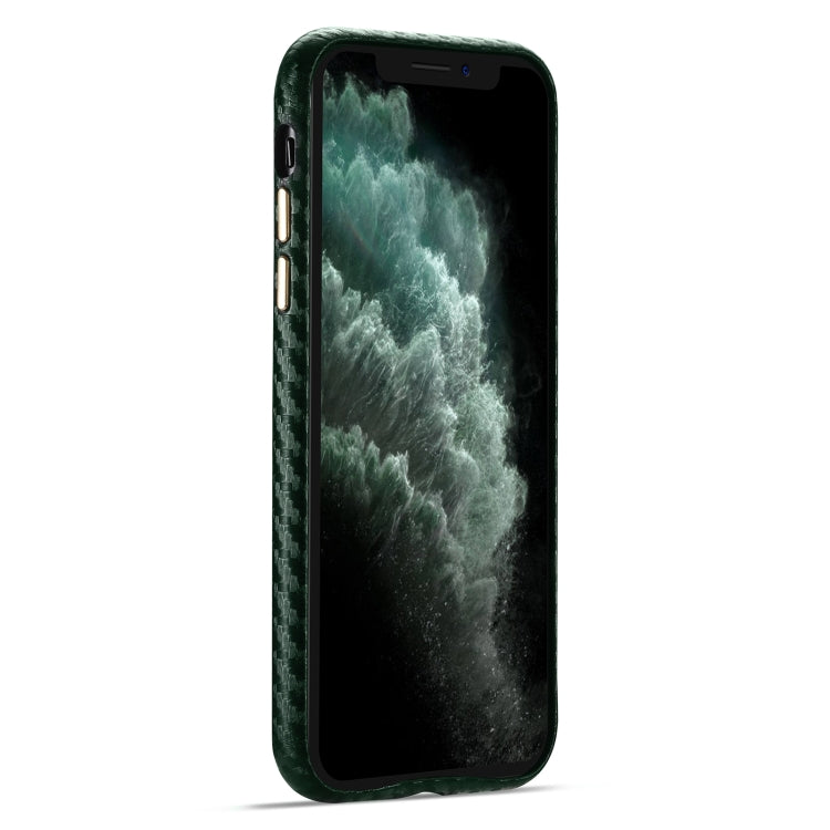 For iPhone 11 Pro Carbon Fiber Leather Texture Kevlar Anti-fall Phone Protective Case