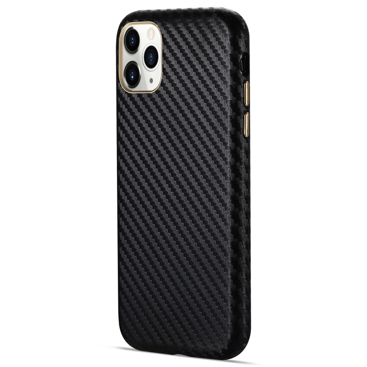 For iPhone 11 Pro Max Carbon Fiber Leather Texture Kevlar Anti-fall Phone Protective Case