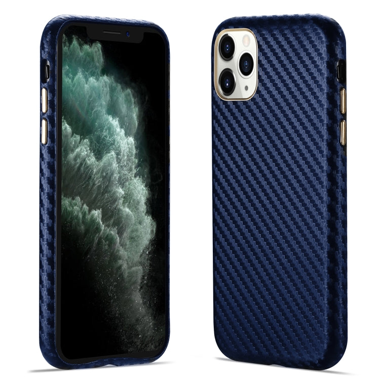 For iPhone 11 Pro Max Carbon Fiber Leather Texture Kevlar Anti-fall Phone Protective Case