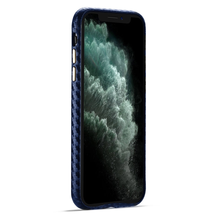 For iPhone 11 Pro Max Carbon Fiber Leather Texture Kevlar Anti-fall Phone Protective Case