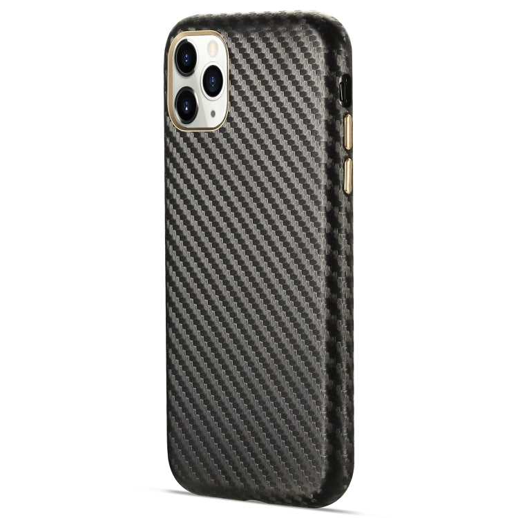 For iPhone 11 Pro Max Carbon Fiber Leather Texture Kevlar Anti-fall Phone Protective Case