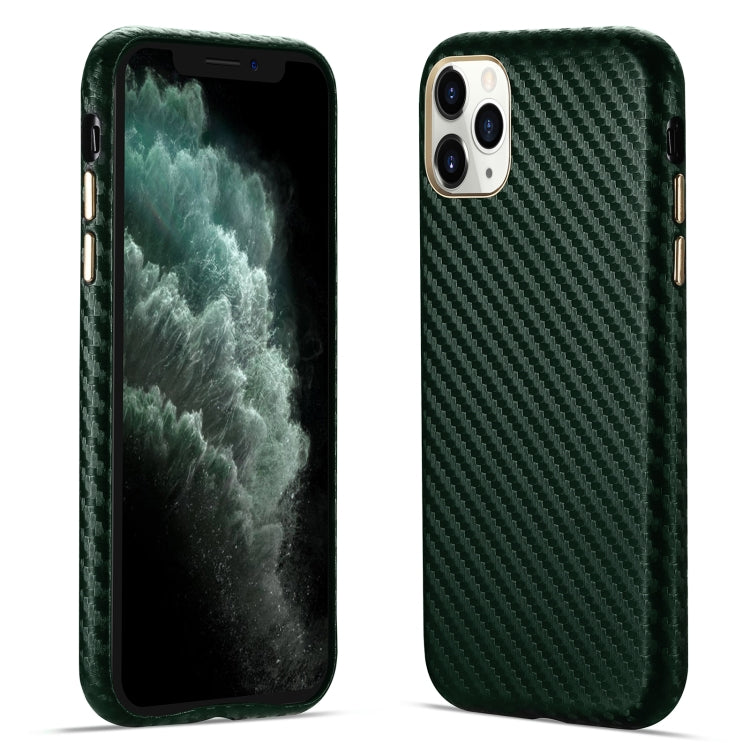 For iPhone 11 Pro Max Carbon Fiber Leather Texture Kevlar Anti-fall Phone Protective Case