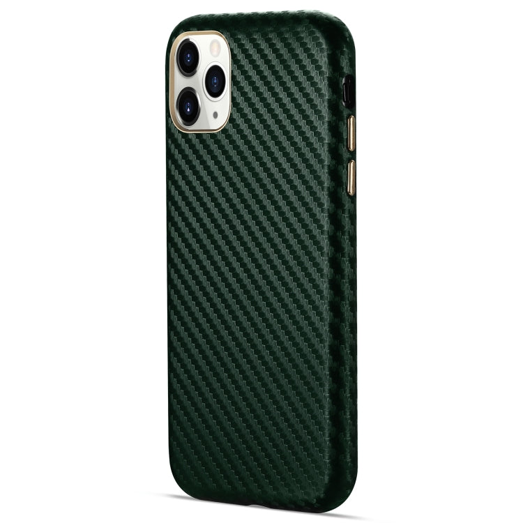 For iPhone 11 Pro Max Carbon Fiber Leather Texture Kevlar Anti-fall Phone Protective Case