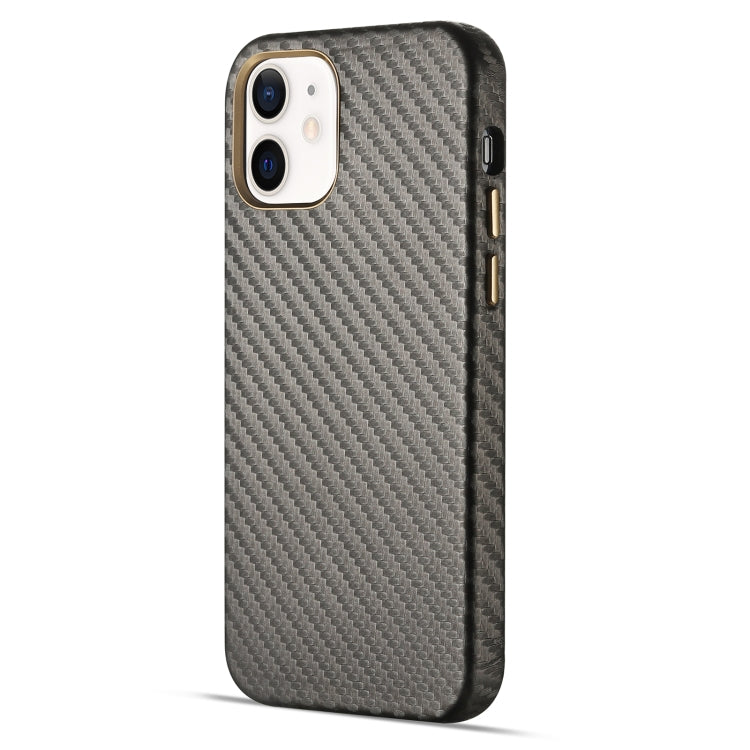 For iPhone 12 Carbon Fiber Leather Texture Kevlar Anti-fall Phone Protective Case