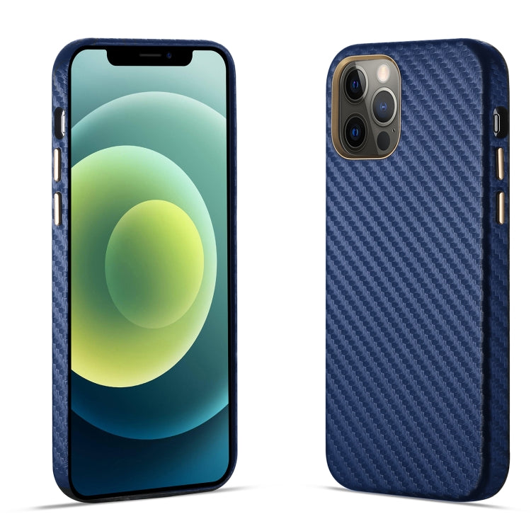 For iPhone 12 Pro Carbon Fiber Leather Texture Kevlar Anti-fall Phone Protective Case