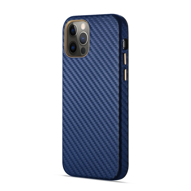 For iPhone 12 Pro Carbon Fiber Leather Texture Kevlar Anti-fall Phone Protective Case