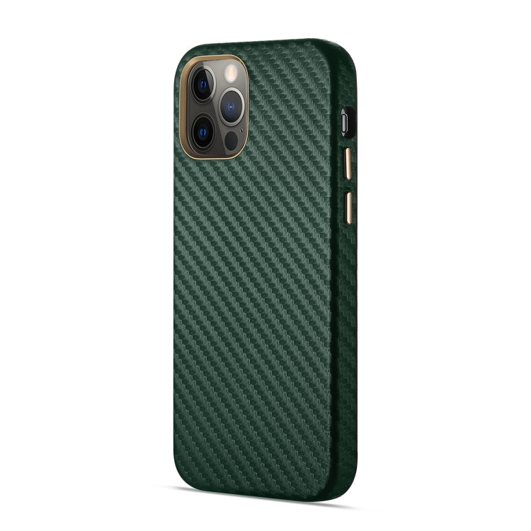 For iPhone 12 Pro Carbon Fiber Leather Texture Kevlar Anti-fall Phone Protective Case