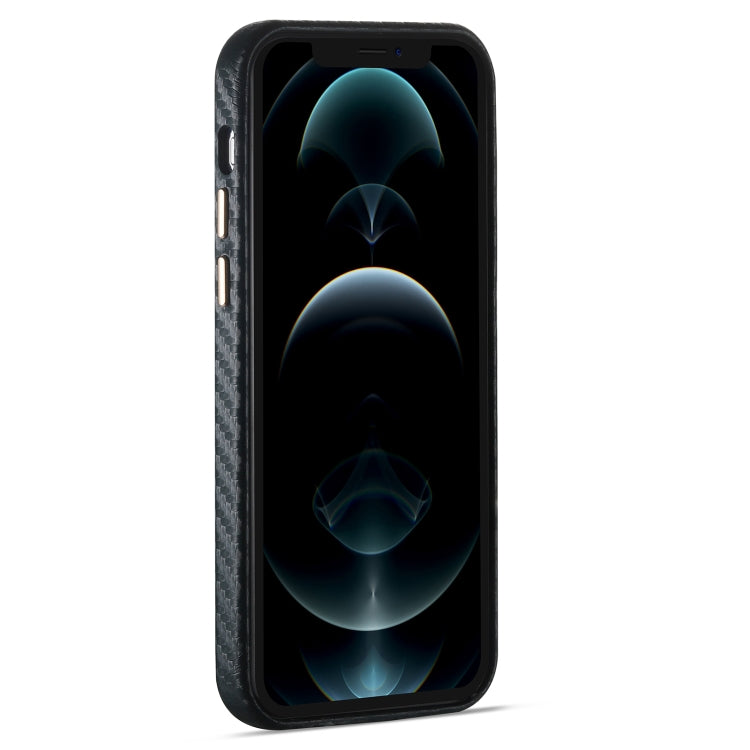For iPhone 12 Pro Max Carbon Fiber Leather Texture Kevlar Anti-fall Phone Protective Case