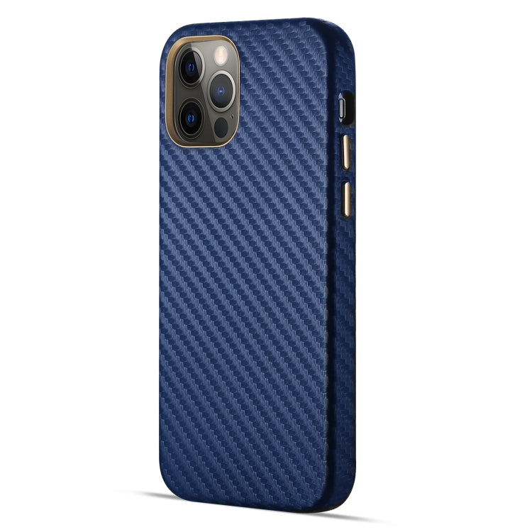 For iPhone 12 Pro Max Carbon Fiber Leather Texture Kevlar Anti-fall Phone Protective Case