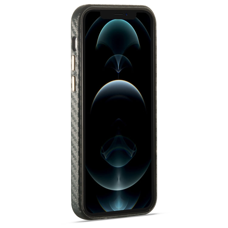 For iPhone 12 Pro Max Carbon Fiber Leather Texture Kevlar Anti-fall Phone Protective Case