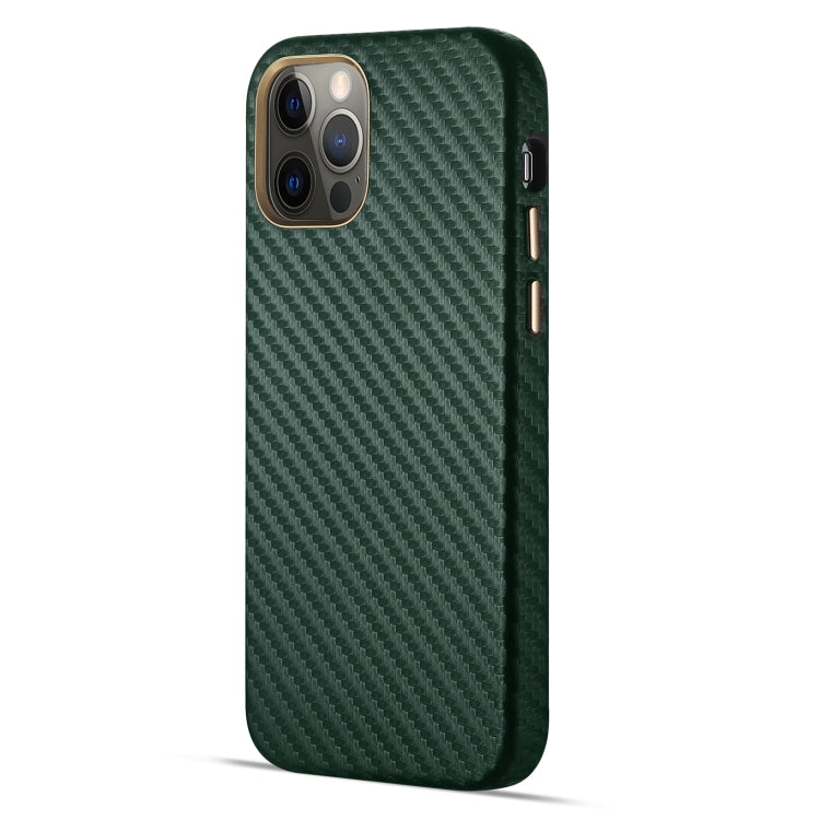 For iPhone 12 Pro Max Carbon Fiber Leather Texture Kevlar Anti-fall Phone Protective Case