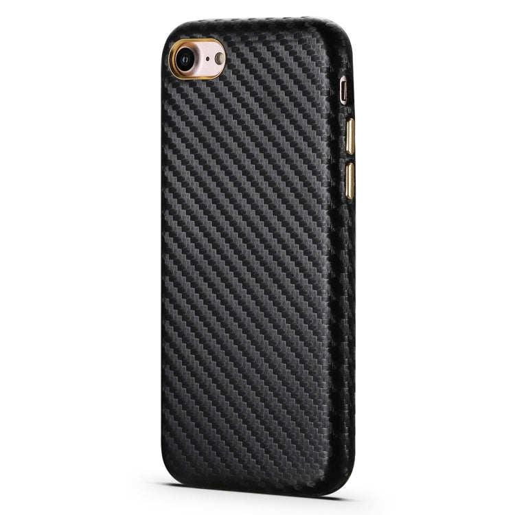 For iPhone SE 2022 / SE 2020 / 8 / 7 Carbon Fiber Leather Texture Kevlar Anti-fall Phone Protective Case