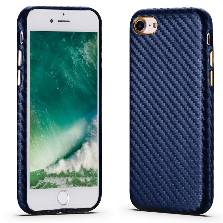For iPhone SE 2022 / SE 2020 / 8 / 7 Carbon Fiber Leather Texture Kevlar Anti-fall Phone Protective Case