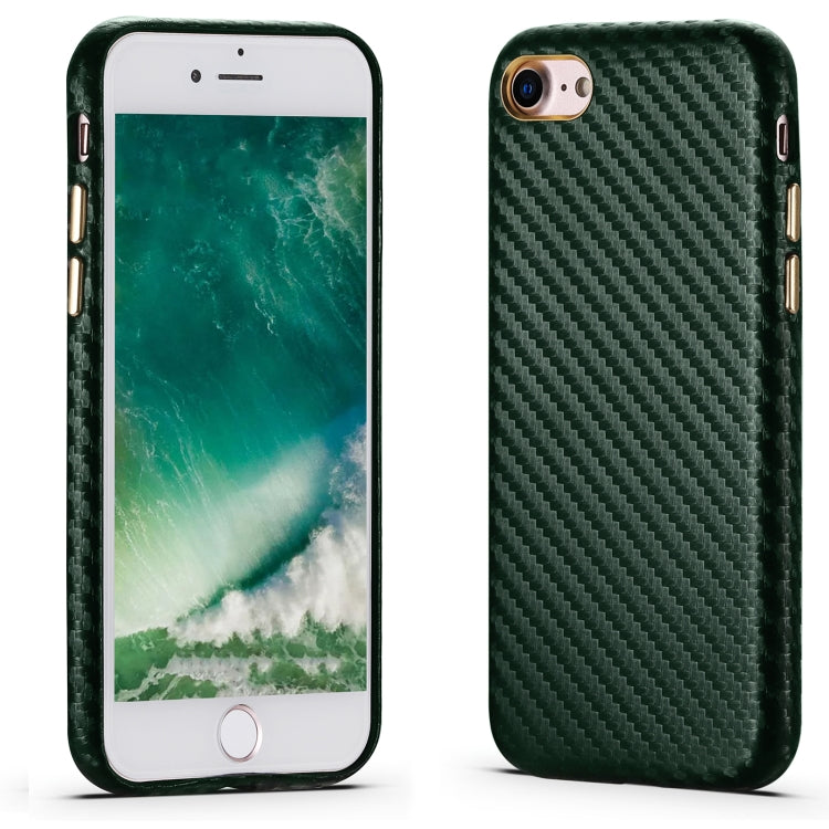 For iPhone SE 2022 / SE 2020 / 8 / 7 Carbon Fiber Leather Texture Kevlar Anti-fall Phone Protective Case