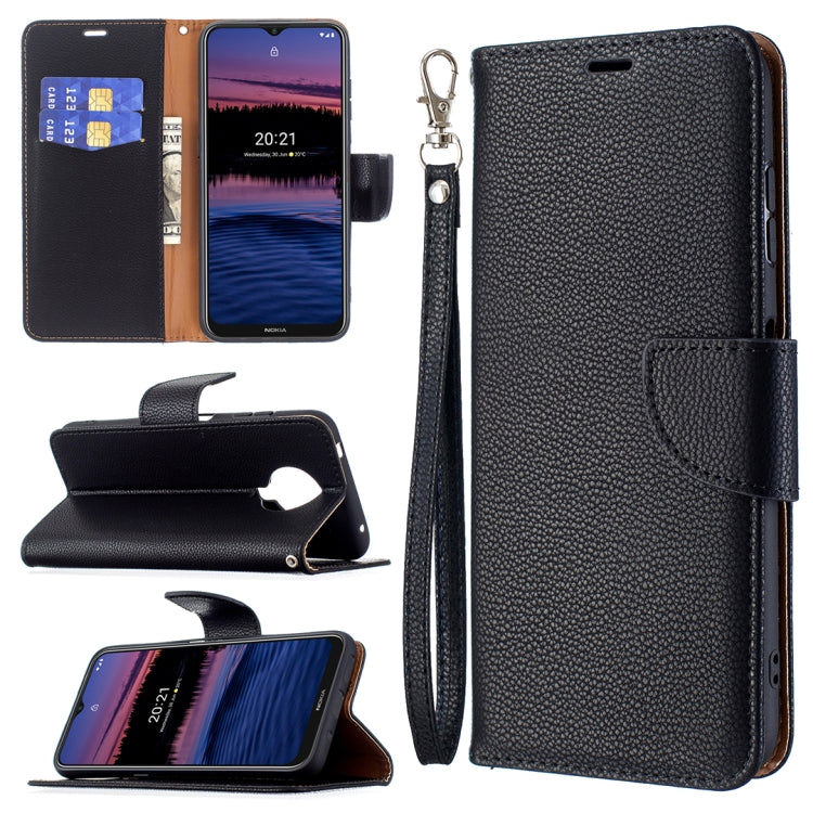 For Nokia G20 / G10 Litchi Texture Pure Color Horizontal Flip Leather Case with Holder & Card Slots & Wallet & Lanyard