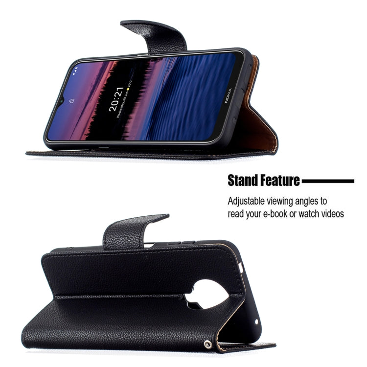 For Nokia G20 / G10 Litchi Texture Pure Color Horizontal Flip Leather Case with Holder & Card Slots & Wallet & Lanyard