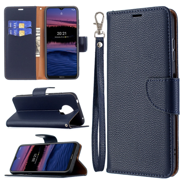 For Nokia G20 / G10 Litchi Texture Pure Color Horizontal Flip Leather Case with Holder & Card Slots & Wallet & Lanyard