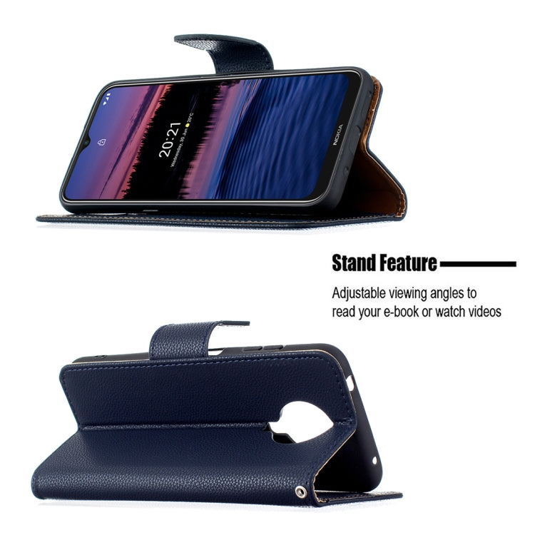 For Nokia G20 / G10 Litchi Texture Pure Color Horizontal Flip Leather Case with Holder & Card Slots & Wallet & Lanyard