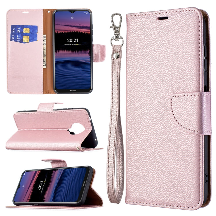For Nokia G20 / G10 Litchi Texture Pure Color Horizontal Flip Leather Case with Holder & Card Slots & Wallet & Lanyard