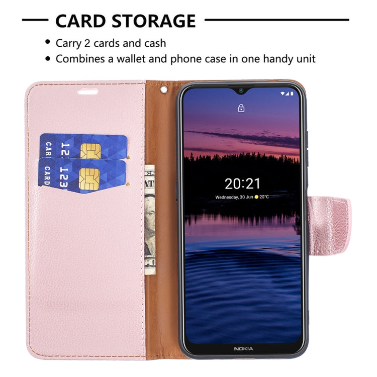 For Nokia G20 / G10 Litchi Texture Pure Color Horizontal Flip Leather Case with Holder & Card Slots & Wallet & Lanyard