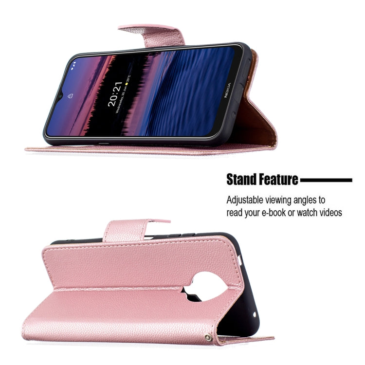 For Nokia G20 / G10 Litchi Texture Pure Color Horizontal Flip Leather Case with Holder & Card Slots & Wallet & Lanyard
