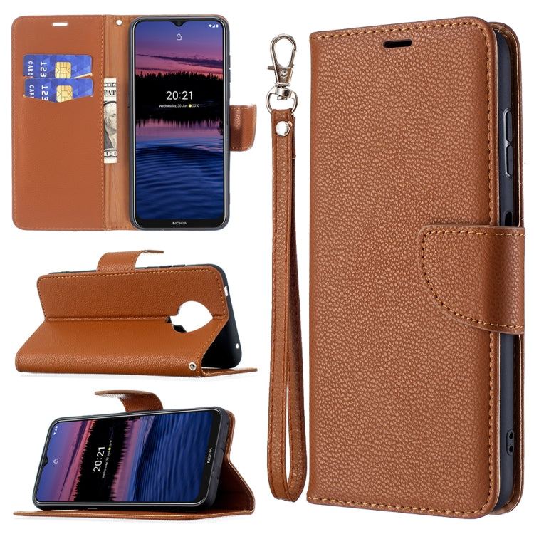 For Nokia G20 / G10 Litchi Texture Pure Color Horizontal Flip Leather Case with Holder & Card Slots & Wallet & Lanyard